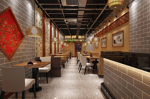 哈密传统中式餐厅餐馆装修设计效果图